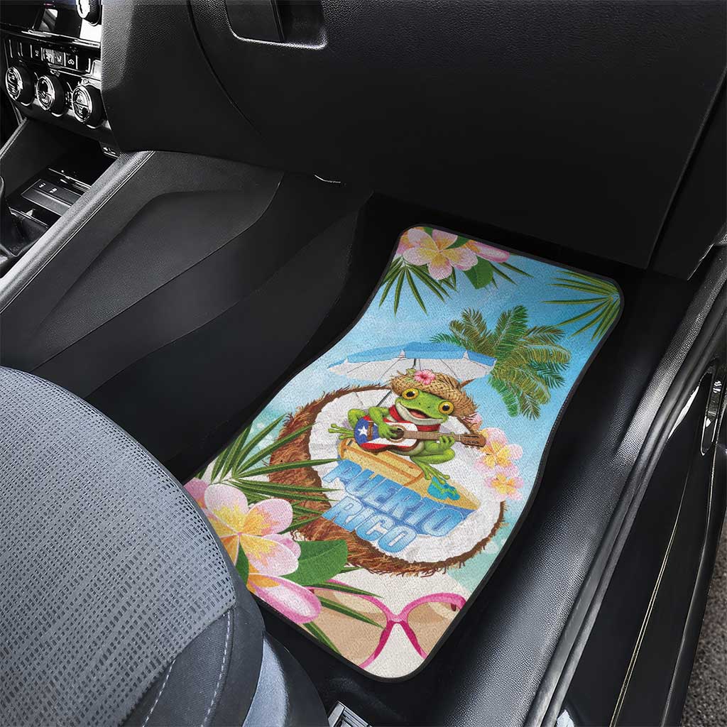Puerto Rico Pava Coqui Car Mats Spirit Frog Tropical Beach Vibes - Wonder Print Shop