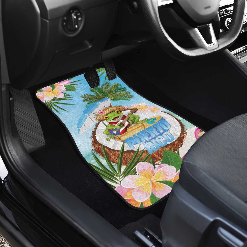 Puerto Rico Pava Coqui Car Mats Spirit Frog Tropical Beach Vibes - Wonder Print Shop