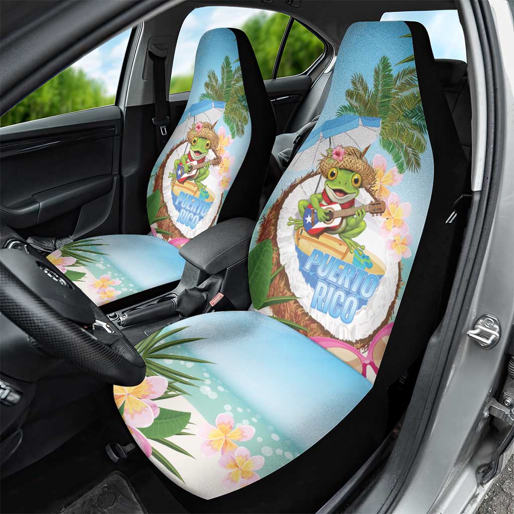 Puerto Rico Pava Coqui Car Seat Cover Spirit Frog Tropical Beach Vibes - Wonder Print Shop