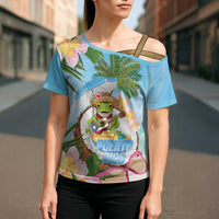 Puerto Rico Pava Coqui Cross Shoulder Shirt Spirit Frog Tropical Beach Vibes - Wonder Print Shop