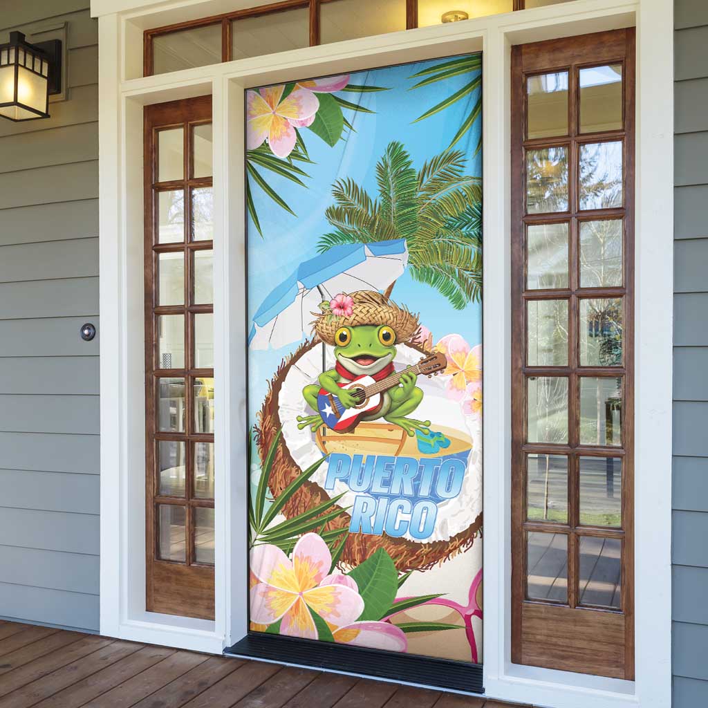 Puerto Rico Pava Coqui Door Cover Spirit Frog Tropical Beach Vibes - Wonder Print Shop