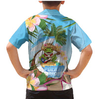 Puerto Rico Pava Coqui Family Matching Mermaid Dress and Hawaiian Shirt Spirit Frog Tropical Beach Vibes - Wonder Print Shop