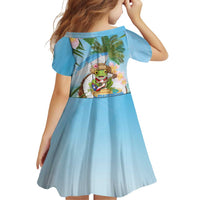 Puerto Rico Pava Coqui Family Matching Off Shoulder Short Dress and Hawaiian Shirt Spirit Frog Tropical Beach Vibes - Wonder Print Shop