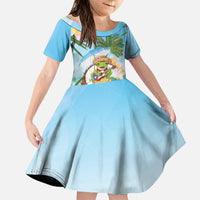 Puerto Rico Pava Coqui Family Matching Puletasi and Hawaiian Shirt Spirit Frog Tropical Beach Vibes - Wonder Print Shop