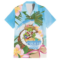 Puerto Rico Pava Coqui Family Matching Puletasi and Hawaiian Shirt Spirit Frog Tropical Beach Vibes - Wonder Print Shop