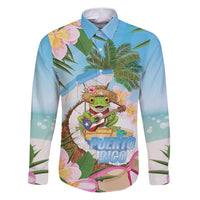 Puerto Rico Pava Coqui Family Matching Puletasi and Hawaiian Shirt Spirit Frog Tropical Beach Vibes - Wonder Print Shop