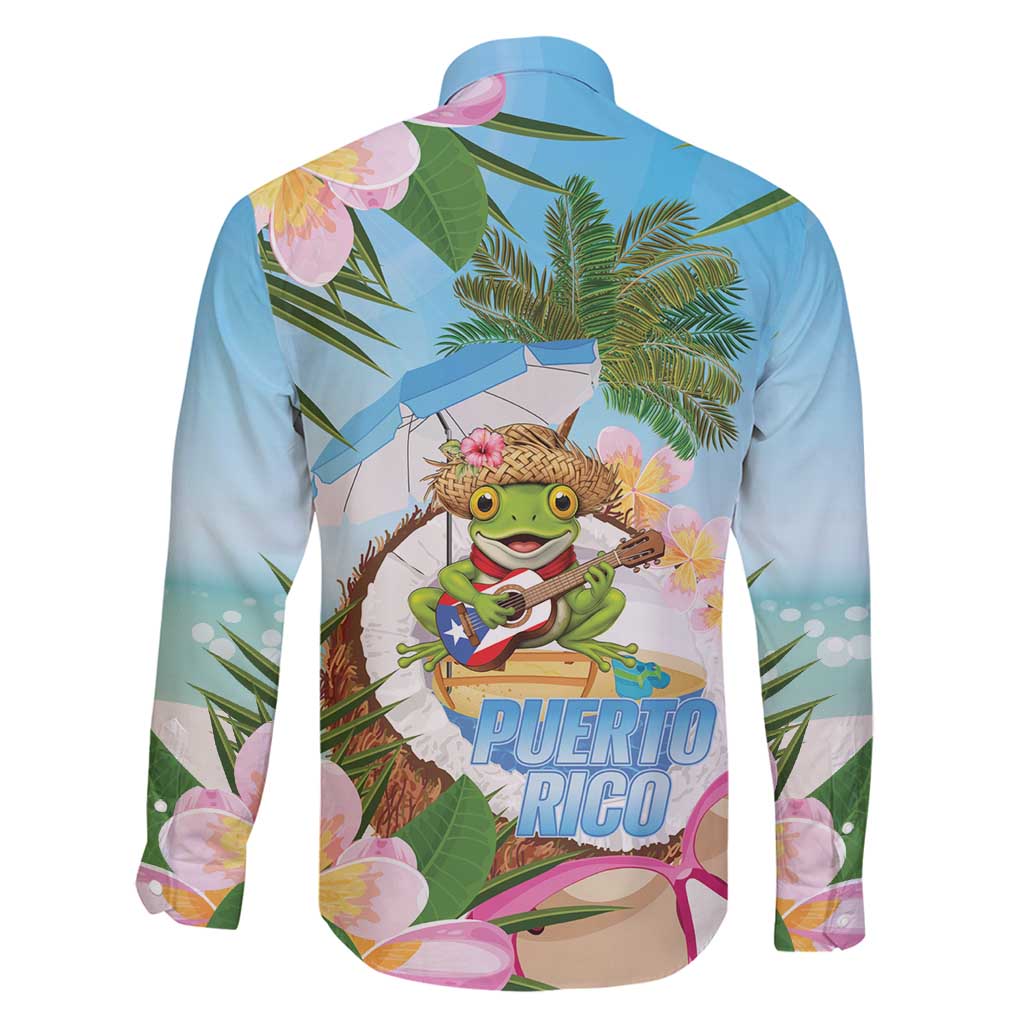 Puerto Rico Pava Coqui Family Matching Puletasi and Hawaiian Shirt Spirit Frog Tropical Beach Vibes - Wonder Print Shop