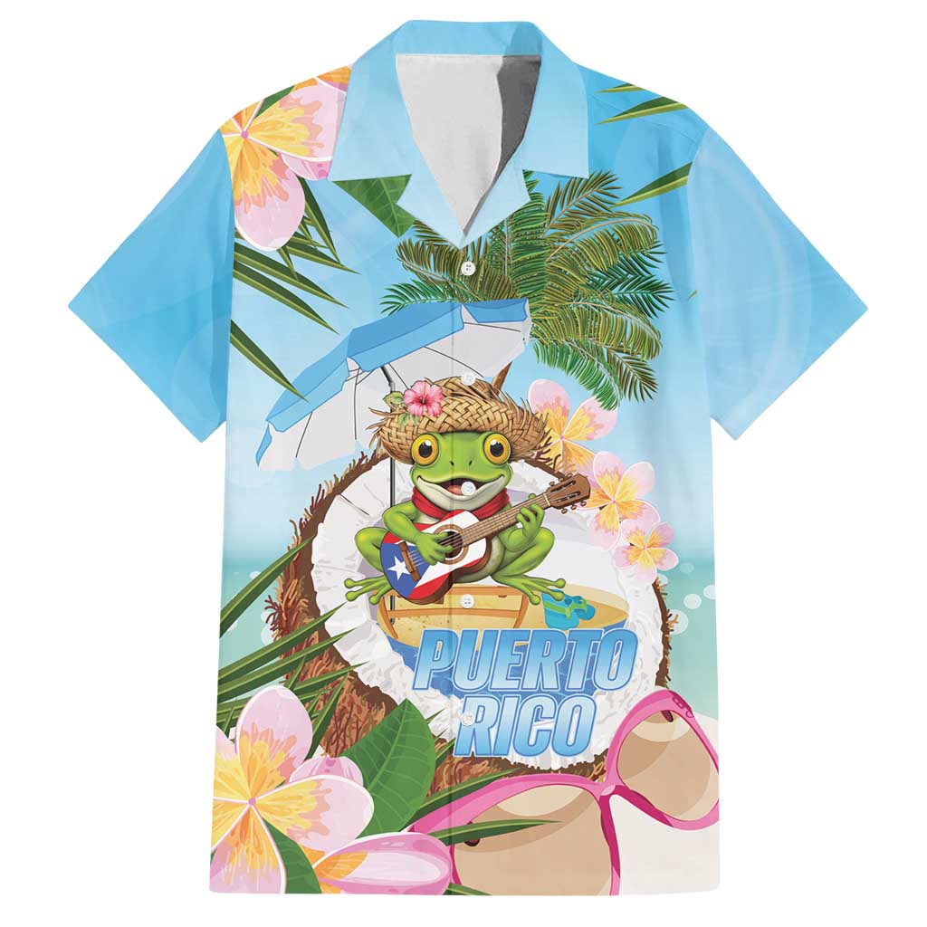 Puerto Rico Pava Coqui Family Matching Summer Maxi Dress and Hawaiian Shirt Spirit Frog Tropical Beach Vibes - Wonder Print Shop