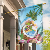 Puerto Rico Pava Coqui Garden Flag Spirit Frog Tropical Beach Vibes - Wonder Print Shop