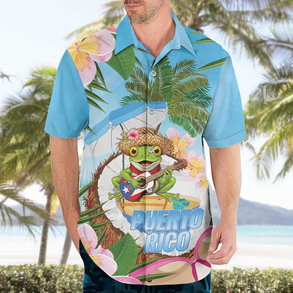 Puerto Rico Pava Coqui Hawaiian Shirt Spirit Frog Tropical Beach Vibes - Wonder Print Shop