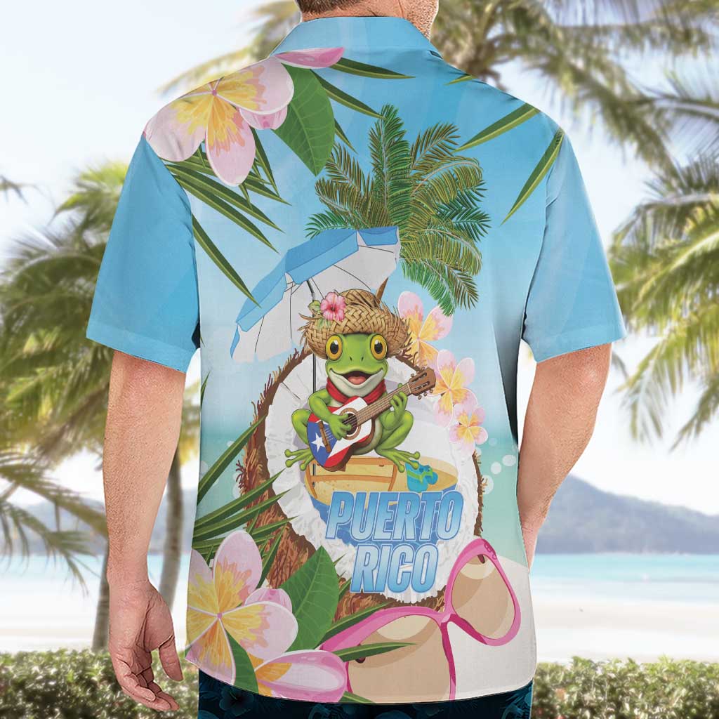 Puerto Rico Pava Coqui Hawaiian Shirt Spirit Frog Tropical Beach Vibes - Wonder Print Shop