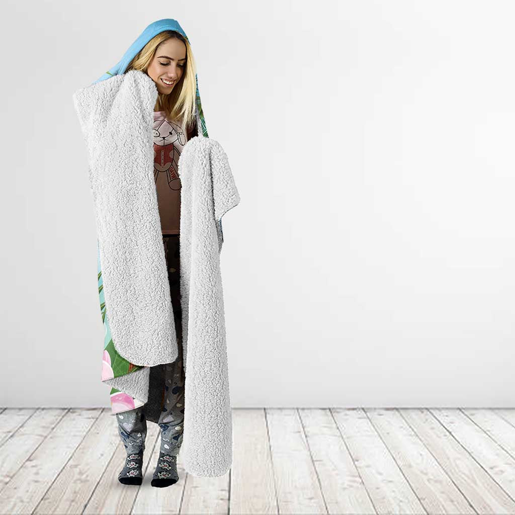 Puerto Rico Pava Coqui Hooded Blanket Spirit Frog Tropical Beach Vibes - Wonder Print Shop