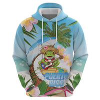 Puerto Rico Pava Coqui Hoodie Spirit Frog Tropical Beach Vibes - Wonder Print Shop