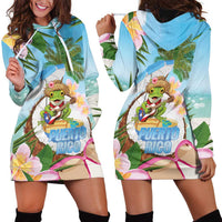 Puerto Rico Pava Coqui Hoodie Dress Spirit Frog Tropical Beach Vibes - Wonder Print Shop