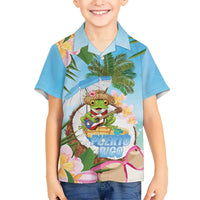 Puerto Rico Pava Coqui Kid Hawaiian Shirt Spirit Frog Tropical Beach Vibes - Wonder Print Shop