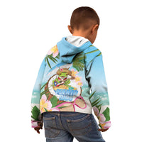 Puerto Rico Pava Coqui Kid Hoodie Spirit Frog Tropical Beach Vibes - Wonder Print Shop