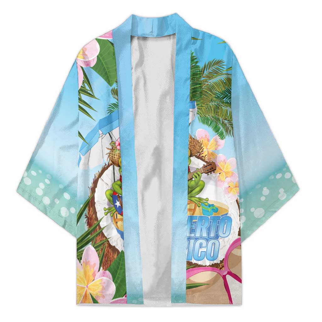 Puerto Rico Pava Coqui Kimono Spirit Frog Tropical Beach Vibes - Wonder Print Shop