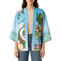 Puerto Rico Pava Coqui Kimono Spirit Frog Tropical Beach Vibes - Wonder Print Shop