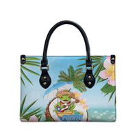 Puerto Rico Pava Coqui Leather Bag Spirit Frog Tropical Beach Vibes - Wonder Print Shop