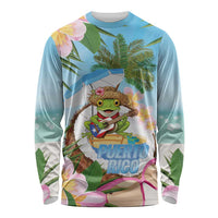 Puerto Rico Pava Coqui Long Sleeve Shirt Spirit Frog Tropical Beach Vibes - Wonder Print Shop