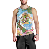 Puerto Rico Pava Coqui Men Tank Top Spirit Frog Tropical Beach Vibes - Wonder Print Shop