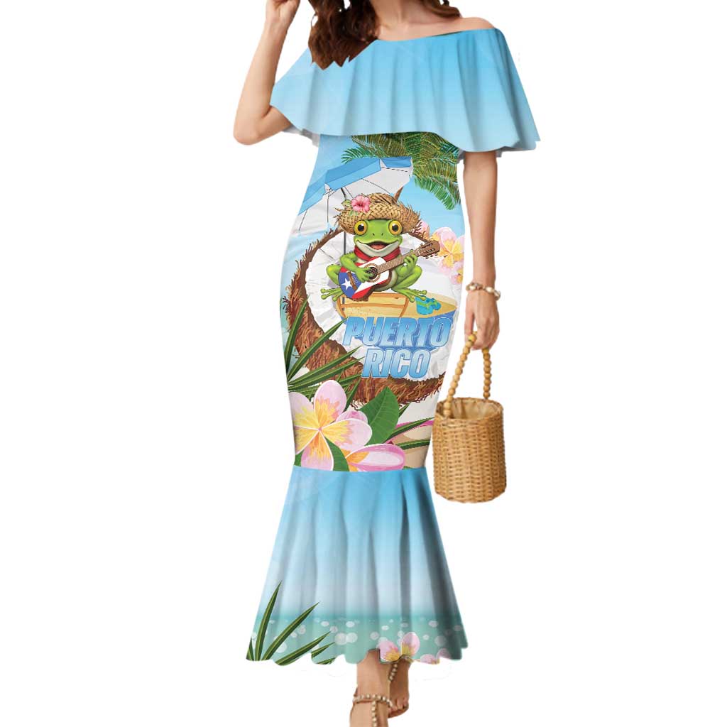 Puerto Rico Pava Coqui Mermaid Dress Spirit Frog Tropical Beach Vibes - Wonder Print Shop