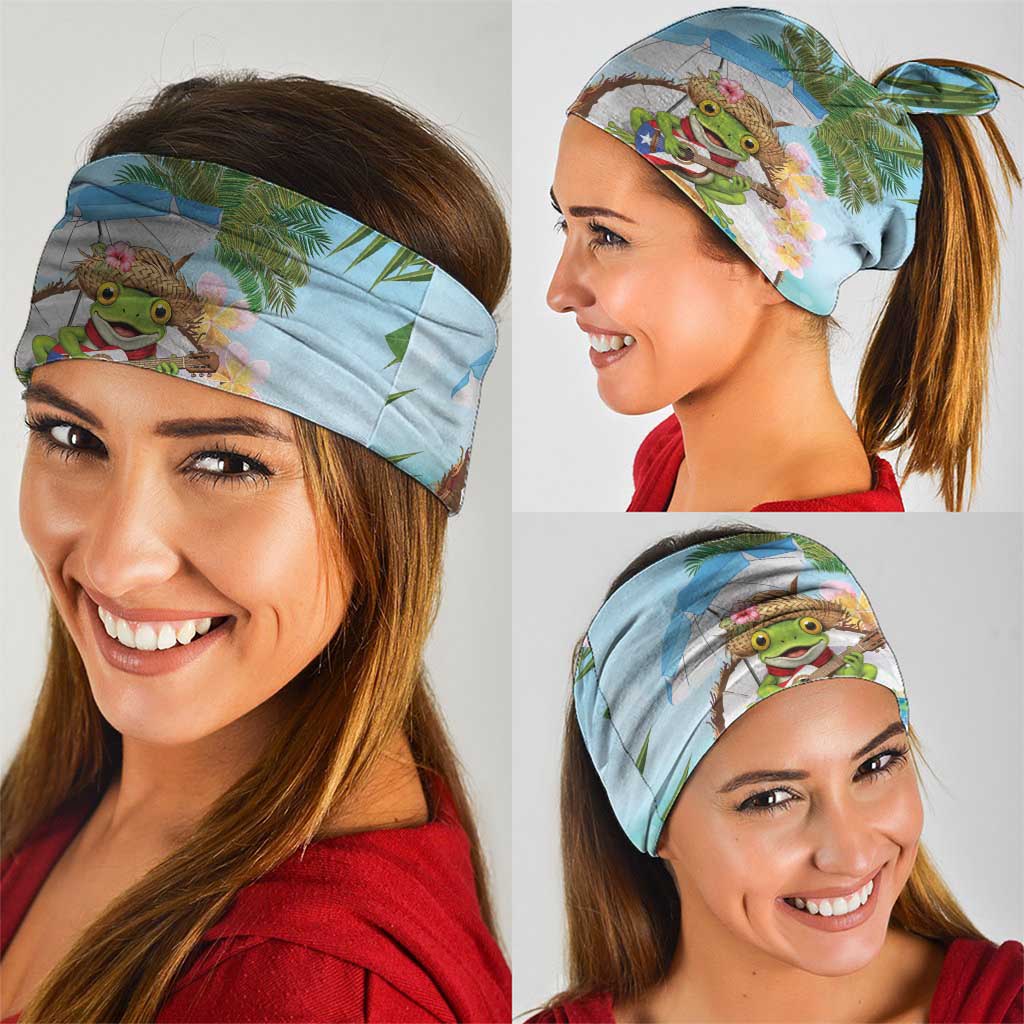 Puerto Rico Pava Coqui Neck Gaiter Spirit Frog Tropical Beach Vibes - Wonder Print Shop