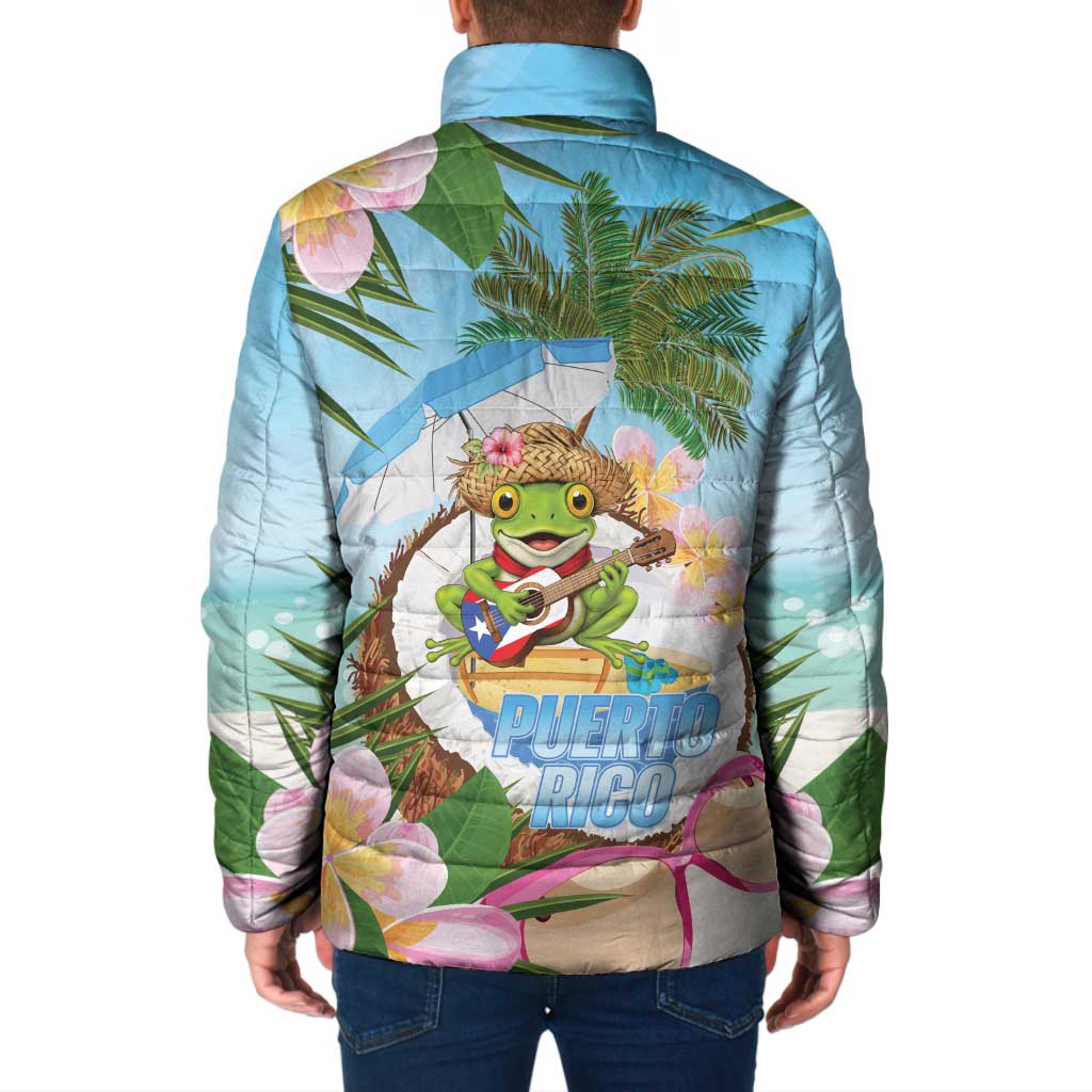 Puerto Rico Pava Coqui Padded Jacket Spirit Frog Tropical Beach Vibes - Wonder Print Shop