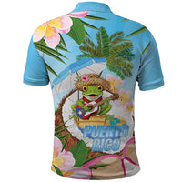 Puerto Rico Pava Coqui Polo Shirt Spirit Frog Tropical Beach Vibes - Wonder Print Shop