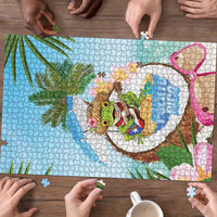 Puerto Rico Pava Coqui Puzzle Spirit Frog Tropical Beach Vibes - Wonder Print Shop