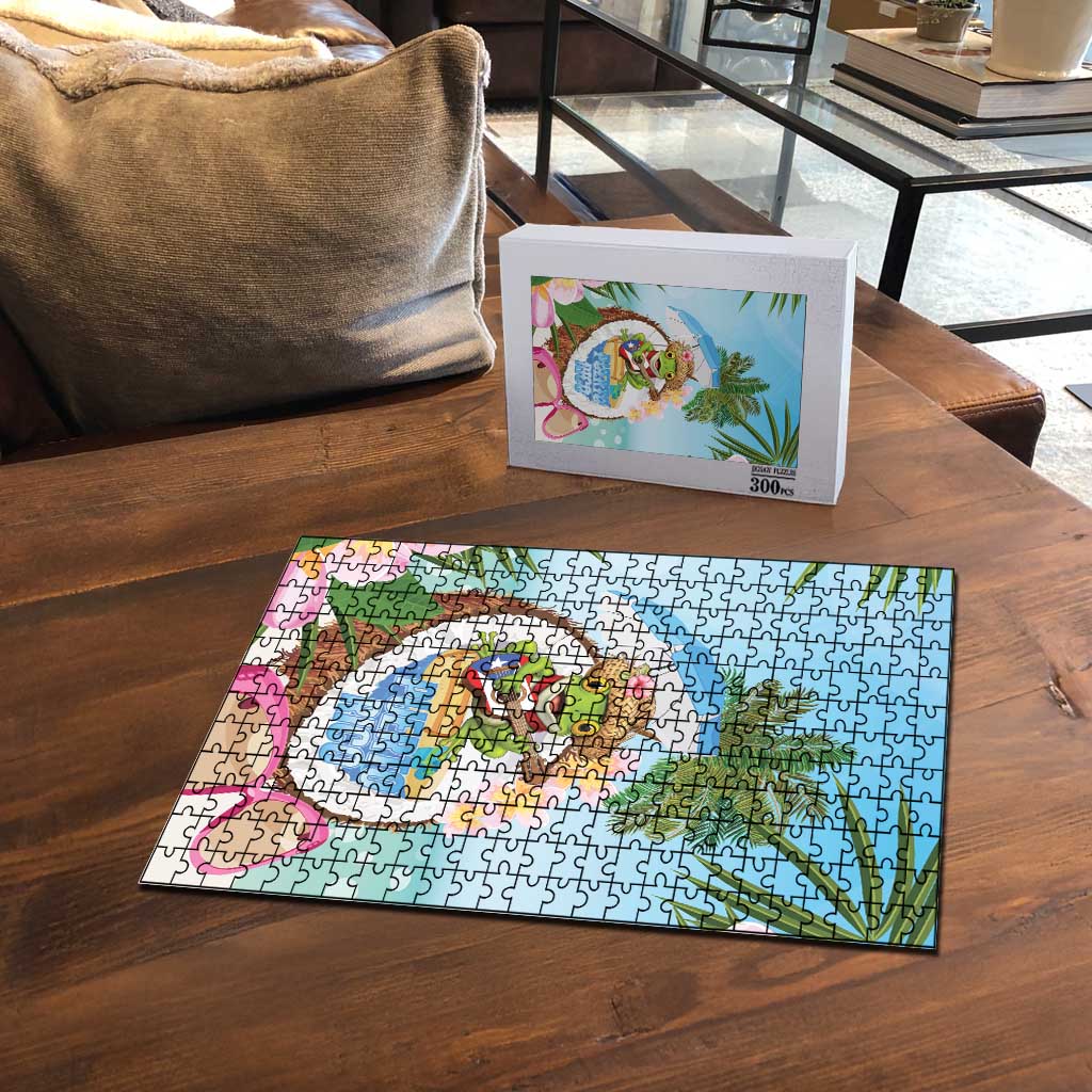 Puerto Rico Pava Coqui Puzzle Spirit Frog Tropical Beach Vibes - Wonder Print Shop