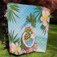 Puerto Rico Pava Coqui Quilt Spirit Frog Tropical Beach Vibes - Wonder Print Shop
