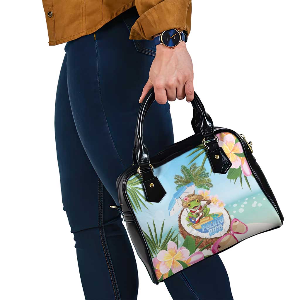 Puerto Rico Pava Coqui Shoulder Handbag Spirit Frog Tropical Beach Vibes - Wonder Print Shop
