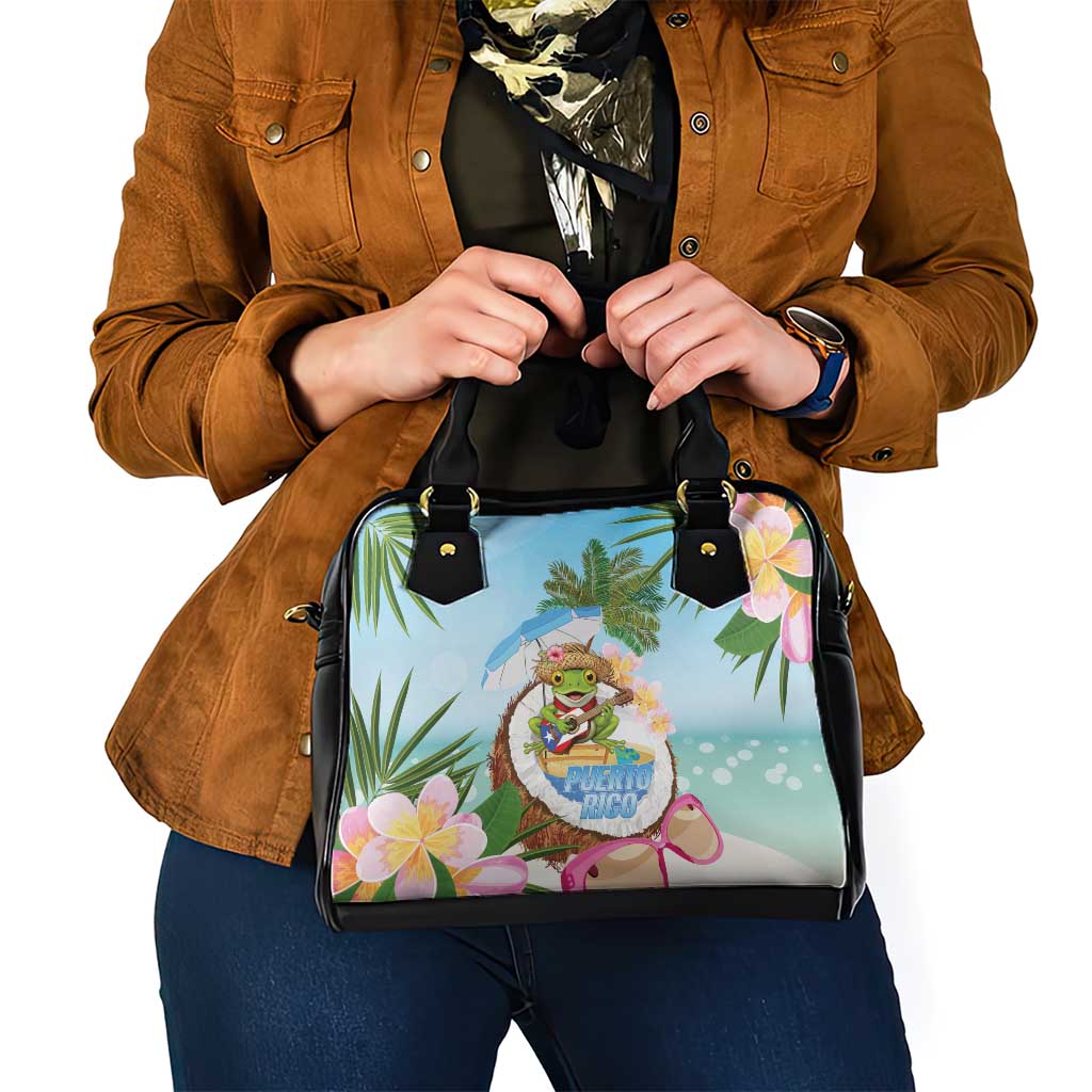 Puerto Rico Pava Coqui Shoulder Handbag Spirit Frog Tropical Beach Vibes - Wonder Print Shop