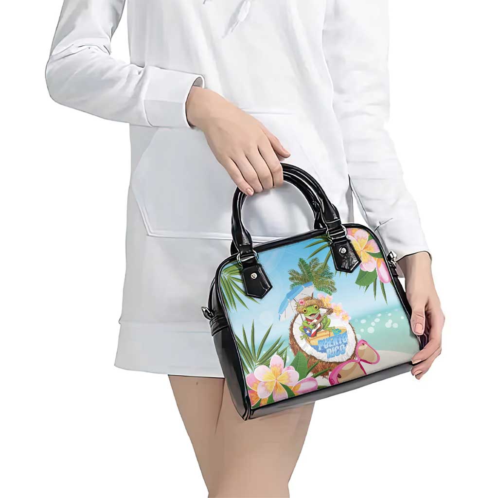 Puerto Rico Pava Coqui Shoulder Handbag Spirit Frog Tropical Beach Vibes - Wonder Print Shop