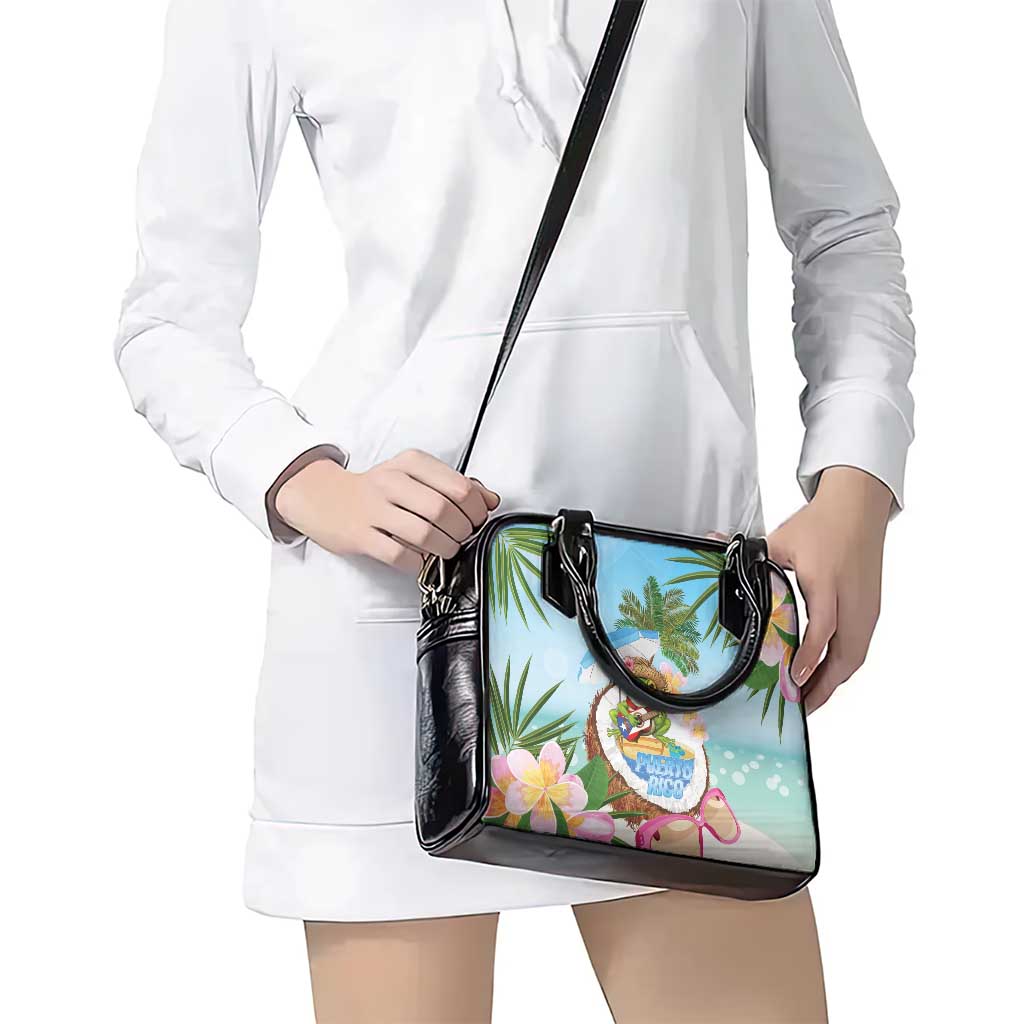 Puerto Rico Pava Coqui Shoulder Handbag Spirit Frog Tropical Beach Vibes - Wonder Print Shop