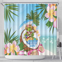 Puerto Rico Pava Coqui Shower Curtain Spirit Frog Tropical Beach Vibes - Wonder Print Shop