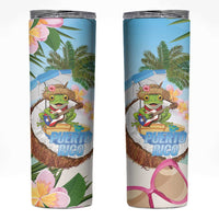 Puerto Rico Pava Coqui Skinny Tumbler Spirit Frog Tropical Beach Vibes - Wonder Print Shop