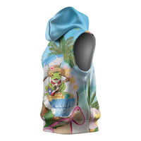 Puerto Rico Pava Coqui Sleeveless Hoodie Spirit Frog Tropical Beach Vibes - Wonder Print Shop
