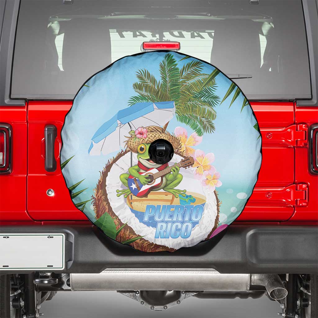 Puerto Rico Pava Coqui Spare Tire Cover Spirit Frog Tropical Beach Vibes - Wonder Print Shop