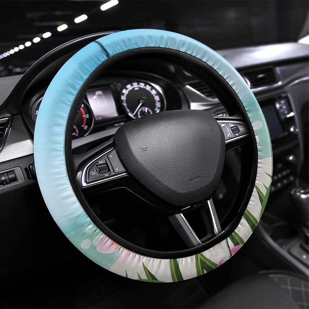 Puerto Rico Pava Coqui Steering Wheel Cover Spirit Frog Tropical Beach Vibes - Wonder Print Shop