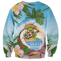 Puerto Rico Pava Coqui Sweatshirt Spirit Frog Tropical Beach Vibes - Wonder Print Shop