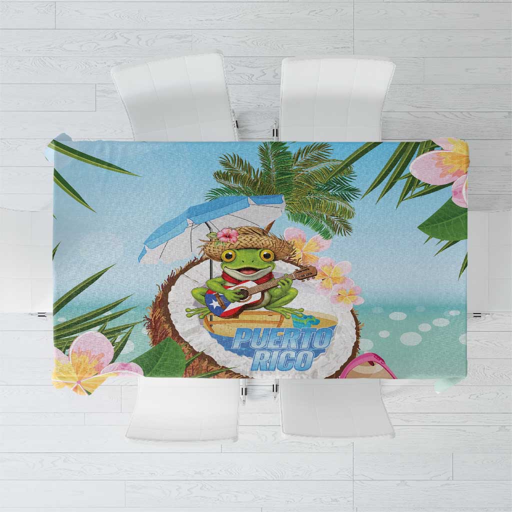 Puerto Rico Pava Coqui Tablecloth Spirit Frog Tropical Beach Vibes - Wonder Print Shop