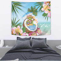 Puerto Rico Pava Coqui Tapestry Spirit Frog Tropical Beach Vibes - Wonder Print Shop
