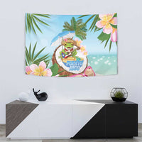Puerto Rico Pava Coqui Tapestry Spirit Frog Tropical Beach Vibes - Wonder Print Shop
