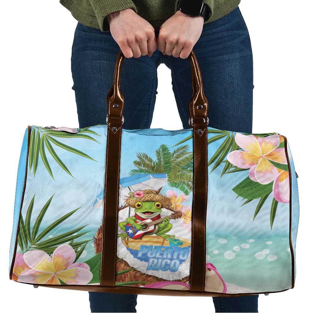 Puerto Rico Pava Coqui Travel Bag Spirit Frog Tropical Beach Vibes - Wonder Print Shop