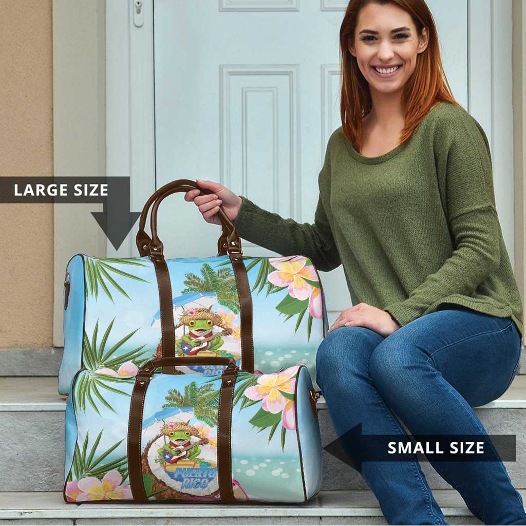Puerto Rico Pava Coqui Travel Bag Spirit Frog Tropical Beach Vibes - Wonder Print Shop