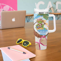 Puerto Rico Pava Coqui Tumbler With Handle Spirit Frog Tropical Beach Vibes - Wonder Print Shop