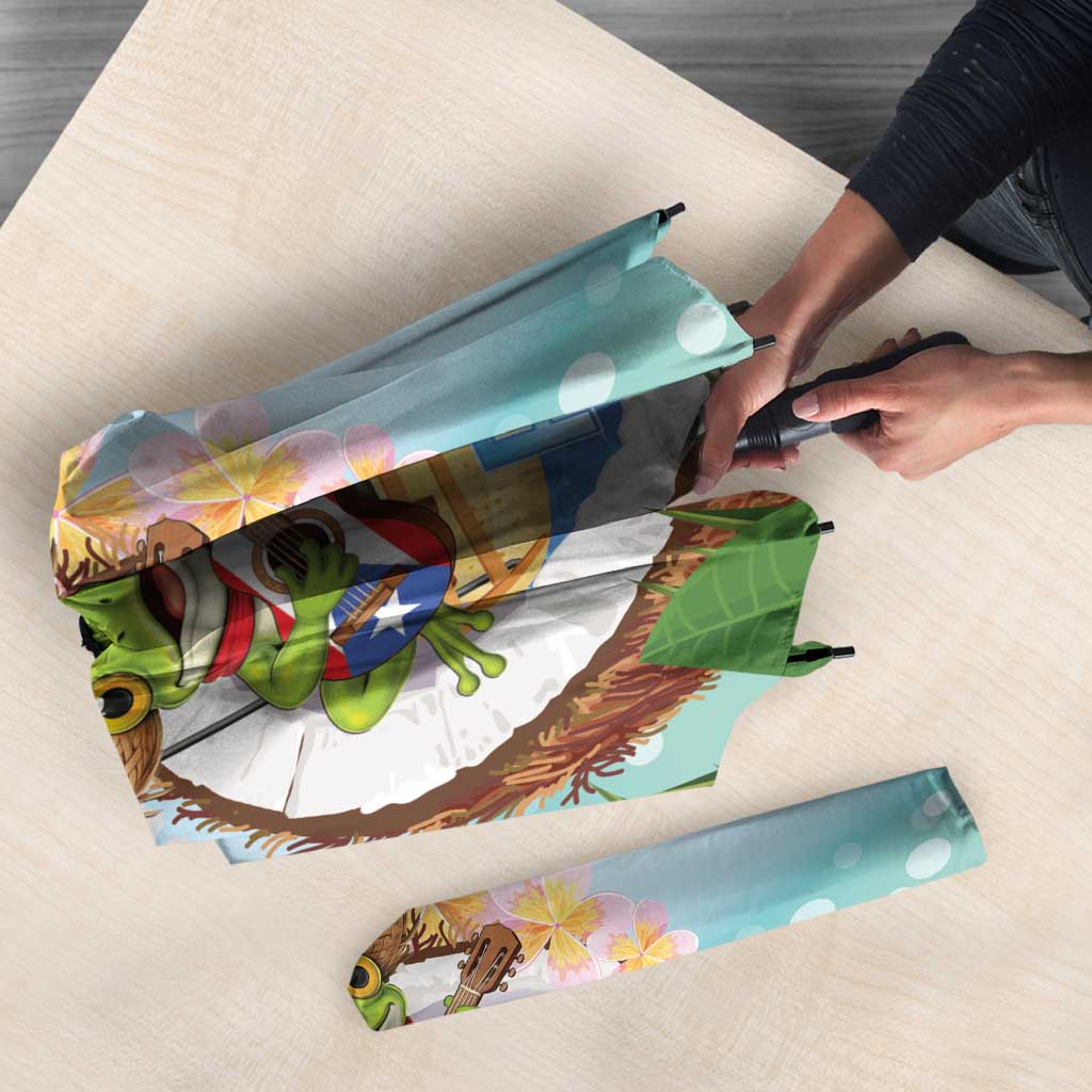 Puerto Rico Pava Coqui Umbrella Spirit Frog Tropical Beach Vibes - Wonder Print Shop