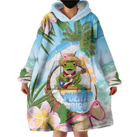 Puerto Rico Pava Coqui Wearable Blanket Hoodie Spirit Frog Tropical Beach Vibes - Wonder Print Shop